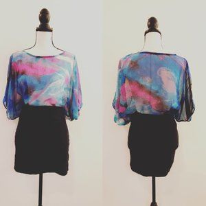 Casual Black Knit Mini Skirt